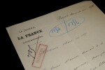 LETTRE AUTOGRAPHE SIGN&Eacute;E , JOURNAL LA FRANCE, PARIS 1876. DE GIRARDIN Emile
