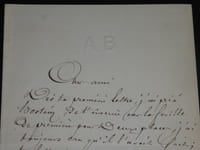 BELOT Adolphe - LETTRE AUTOGRAPHE SIGNEE Monogramme gauffré