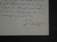 BELOT Adolphe - LETTRE AUTOGRAPHE SIGNEE Monogramme gauffré