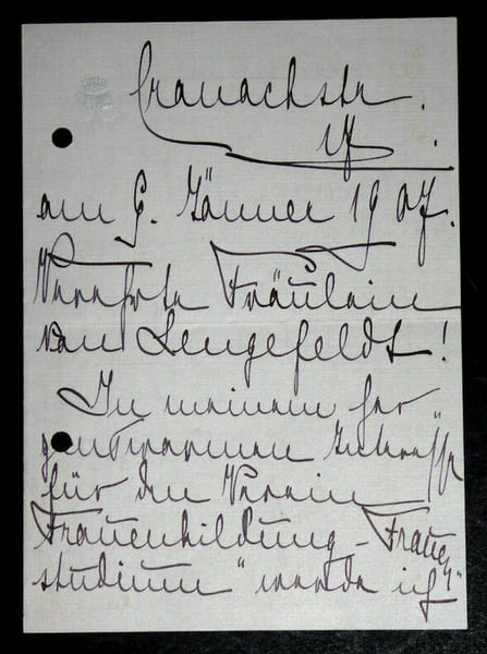 ERIKA VON WATZDORF-BACHOFF LETTRE AUTOGRAPHE SIGNEE DE 4 PAGES. Erika Von Watzdorf-Bachoff