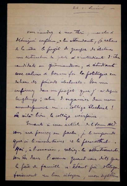 Henri de NOUSSANNE, Journaliste - LETTRE AUTOGRAPHE SIGN&Eacute;E DE 3 PAGES, 1902. Henri de NOUSSANNE
