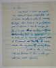 LETTRE AUTOGRAPHE SIGN&Eacute;E, 1923. Emile Baumann