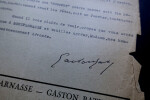 Gaston BATY - TAPUSCRIT SIGN&Eacute; &Agrave; Lucienne FAVRE, Paris, 1934. Gaston Baty