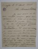 ANSCHUTZ Jacques Albert CARTE LETTRE AUTOGRAPHE SIGN&Eacute;E, CENDRILLON, BAREGES 1899. Jacques Albert Ansch&uuml;tz