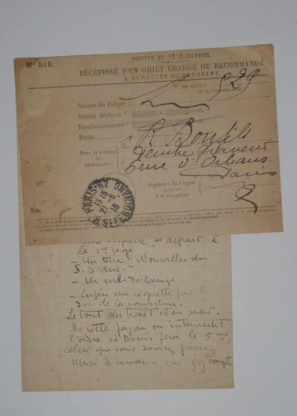 BONFILS Robert - LETTRE AUTOGRAPHE SIGNEE, JUIN 1916. Robert Bonfils