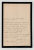 Jules Favre - Lettre autographe sign&eacute;e &agrave; un ministre - 1872. Jules Favre