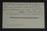 Ars&egrave;ne LAMBERT - CARTE DE VISITE AUTOGRAPHE SIGN&Eacute;E. Ars&egrave;ne LAMBERT