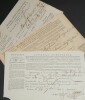 Quitances d'insertion, Journal judicaire, 1813, Journal du Palais, 3 pi&egrave;ces.. 