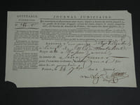 Quitances d'insertion, Journal judicaire, 1813, Journal du Palais, 3 pièces.