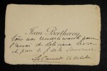 BERTHEROY Jean - CARTE DE VISITE AUTOGRAPHE SIGN&Eacute;E. Jean Bertheroy
