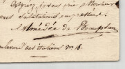 Am&eacute;d&eacute;e de Beauplan - Lettre autographe sign&eacute;e - 1834. Am&eacute;d&eacute;e de Beauplan