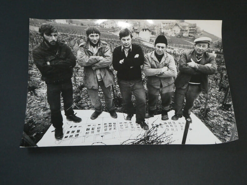 Photographie ann&eacute;es 70 STERN, Cinq hommes de BOLLINGER, Protection nature. 
