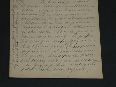 Abbé Joffre - Lettre autographe signée à Mr Blanchot - GUERRE 14/18 - 4 pages
