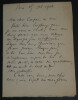 Paul D'ESTR&Eacute;E, Homme de lettres - LETTRE AUTOGRAPHE SIGN&Eacute;E DE 2 PAGES PARIS 1916. Paul D'ESTR&Eacute;E