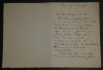 Paul D'ESTR&Eacute;E, Homme de lettres - LETTRE AUTOGRAPHE SIGN&Eacute;E DE 2 PAGES PARIS 1916. Paul D'ESTR&Eacute;E