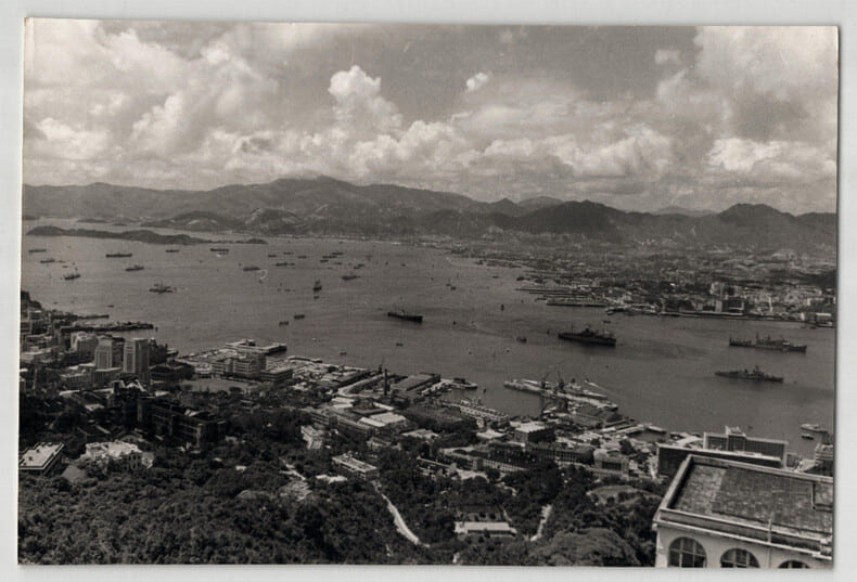 Photographie argentique Ann&eacute;es 60 Hong Kong Port Victoria 27,4 x 18,2 cm. Raymond Darolle