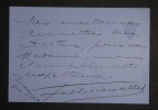LETTRE AUTOGRAPHE SIGN&Eacute;E. F&eacute;licia Mallet