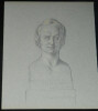 Dessin au crayon - buste de Victor HUGO - attribu&eacute; &agrave; David d'ANGERS - XIX&egrave;me. David d'Angers (attribu&eacute; &agrave;)