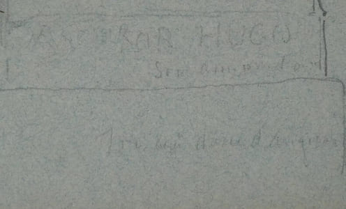 Dessin au crayon - buste de Victor HUGO - attribué à David d'ANGERS - XIXème