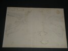 Dessin au crayon, fin XIX&egrave;me, Garret, d&eacute;corateurs, Vesoul , Deux anges volants. Garret