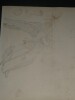 Dessin au crayon, fin XIX&egrave;me, Garret, d&eacute;corateurs, Vesoul , Deux anges volants. Garret