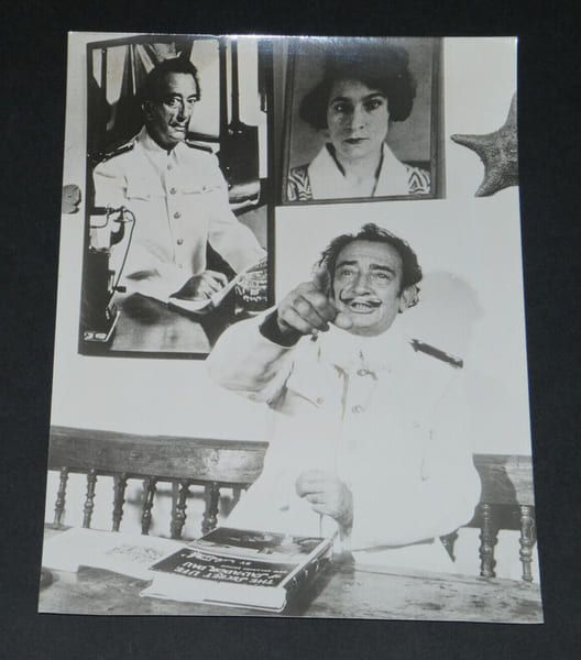 Salvador Dal&iacute; - Photographie 23,8 x 17,7 cm, Programme t&eacute;l&eacute;vis&eacute; NDR pour ses 80 ans, 12 mai 1984. Salvador Dal&iacute;