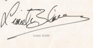 Autographe &agrave; la main de Vera LYNN, Audrey GEANS, Lionel BLAIRE & Reg VARNEY 1971. Vera LYNN, Audrey GEANS, Lionel BLAIRE, Reg VARNEY