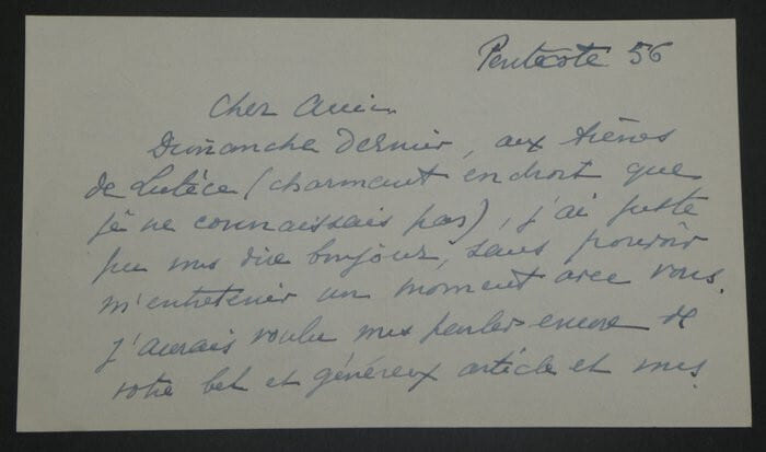 G&eacute;n&eacute;ral Maxime WEYGAND - LETTRE AUTOGRAPHE SIGN&Eacute;E - 1956. G&eacute;n&eacute;ral Maxime WEYGAND