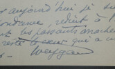 G&eacute;n&eacute;ral Maxime WEYGAND - LETTRE AUTOGRAPHE SIGN&Eacute;E - 1956. G&eacute;n&eacute;ral Maxime WEYGAND