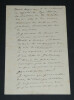 Henry LYONNET, &eacute;crivain - LETTRE AUTOGRAPHE SIGN&Eacute;E &Agrave; Henri CHENU, 1927. Henry LYONNET