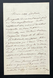 Emilien PACINI, Libréttiste - LETTRE AUTOGRAPHE SIGNÉE DE 2 PAGES