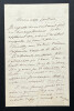 Emilien PACINI, Libr&eacute;ttiste - LETTRE AUTOGRAPHE SIGN&Eacute;E DE 2 PAGES. Emilien PACINI