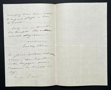 Emilien PACINI, Libréttiste - LETTRE AUTOGRAPHE SIGNÉE DE 2 PAGES