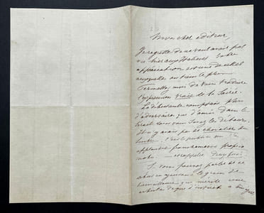 Emilien PACINI, Libréttiste - LETTRE AUTOGRAPHE SIGNÉE DE 2 PAGES