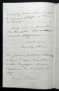Emilien PACINI, Libréttiste - LETTRE AUTOGRAPHE SIGNÉE DE 2 PAGES