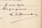 Pouvoir sign&eacute; Lucien Hillemacher – Collection coh&eacute;rente de 50 auteurs & musiciens. Lucien Hillemacher