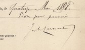 Pouvoir sign&eacute; par Jules Lema&icirc;tre – Collection coh&eacute;rente de 50 auteurs & musiciens. Jules Lema&icirc;tre