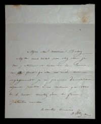 LETTRE AUTOGRAPHE SIGNÉE ADRESSÉE À François BULOZ