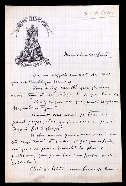 Georges THI&Eacute;BAUD, Journaliste - LETTRE AUTOGRAPHE SIGN&Eacute;E. Georges THI&Eacute;BAUD