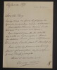 BAUER Henry - LETTRE AUTOGRAPHE SIGN&Eacute;E 1891 QUESTIONS "NA&Iuml;VES". Henry Bau&euml;r