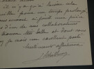 G&eacute;n&eacute;ral SCHILLEMANS - Lettre autographe sign&eacute;e au Caporal Drain 1917 Saint-Brieuc. G&eacute;n&eacute;ral SCHILLEMANS