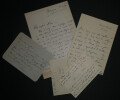 Pierre de NOLHAC - LOT DE 3 LETTRES AUTOGRAPHES SIGNEE + 2 CARTES DE VISITE. Pierre de NOLHAC