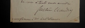 CLAUDIN Gustave - LETTRE AUTOGRAPHE SIGNEE, PARIS, 1876. Gustave Claudin