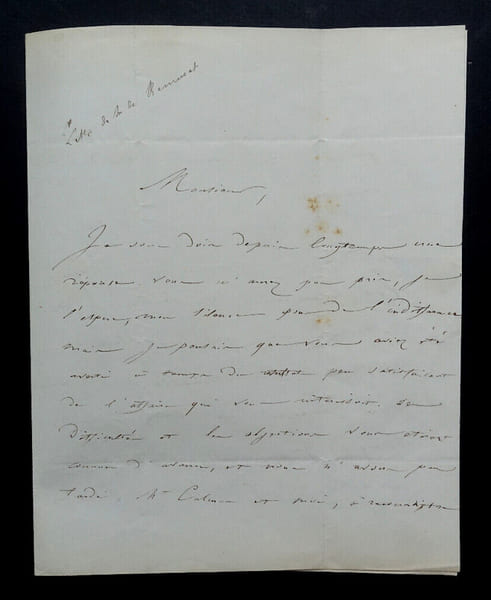 Charles DE REMUSAT - LETTRE AUTOGRAPHE SIGN&Eacute;E DE 3 PAGES. Charles DE REMUSAT