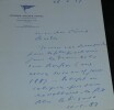 Jean ALBERT - Lettre autographe sign&eacute;e &agrave; Pierre LHOSTE, "Le Sujet en Tulipes". Jean AJALBERT