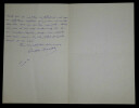 LETTRE AUTOGRAPHE SIGN&Eacute;E. Ernest Daudet