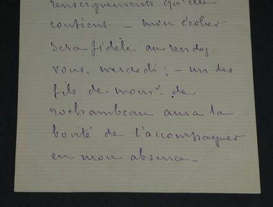 Vice Amiral Abel Bergasse du Petit-Thouars - Lettre autographe signée - 1884