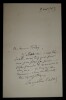 COQUELIN CADET - LETTRE AUTOGRAPHE SIGN&Eacute;E &Agrave; Charles FOLEY, 1903. Alexandre Coquelin dit Coquelin cadet