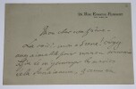 LETTRE AUTOGRAPHE SIGN&Eacute;E. L&eacute;on Xanrof