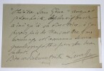 LETTRE AUTOGRAPHE SIGN&Eacute;E. L&eacute;on Xanrof